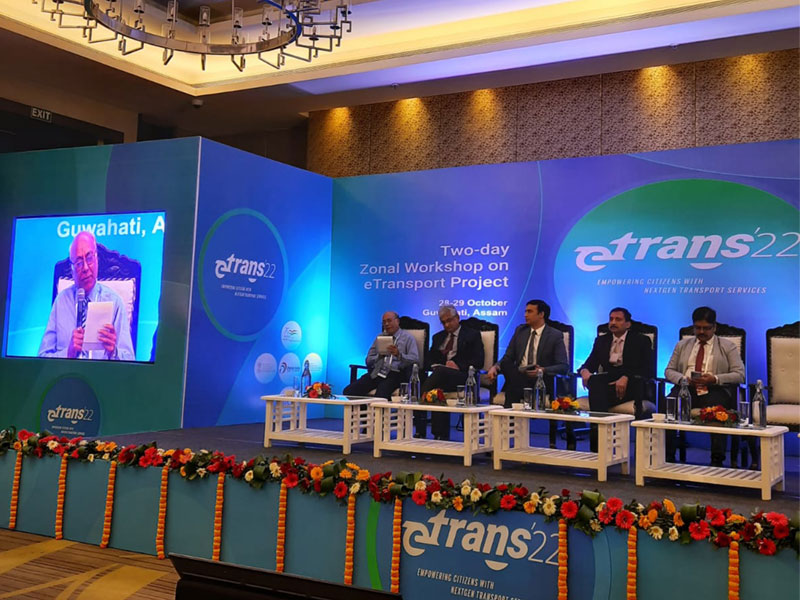 Dr. Saibal conducting a panel discussion about the E-Transport Project of NIC